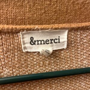 &merci Women's Tan Cardigan Sweater